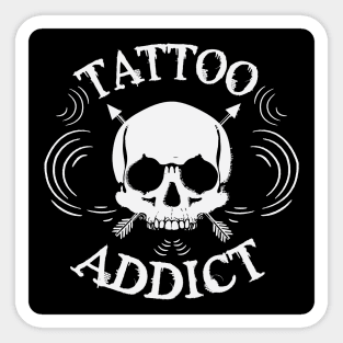 Tattoo addict (black) Sticker